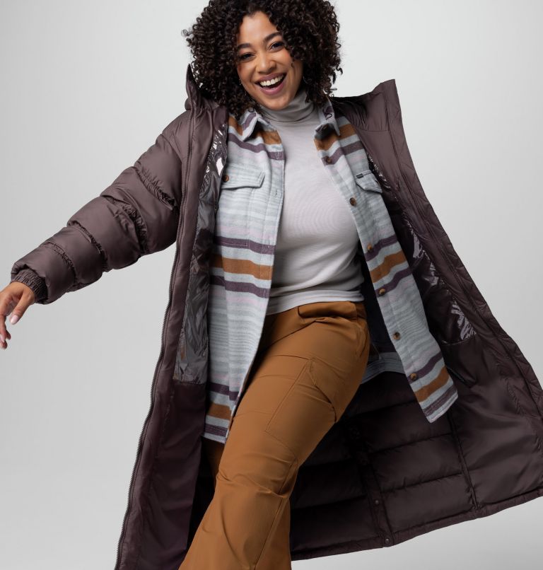 Manteau-chemise Calico Basin pour femmes – Grandes tailles, Color: Columbia Grey Heathered Stripe, image 8