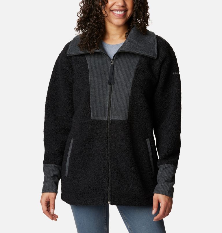 Women's Boundless Trek Fleece Full Zip Jacket, Color: Black, image 1