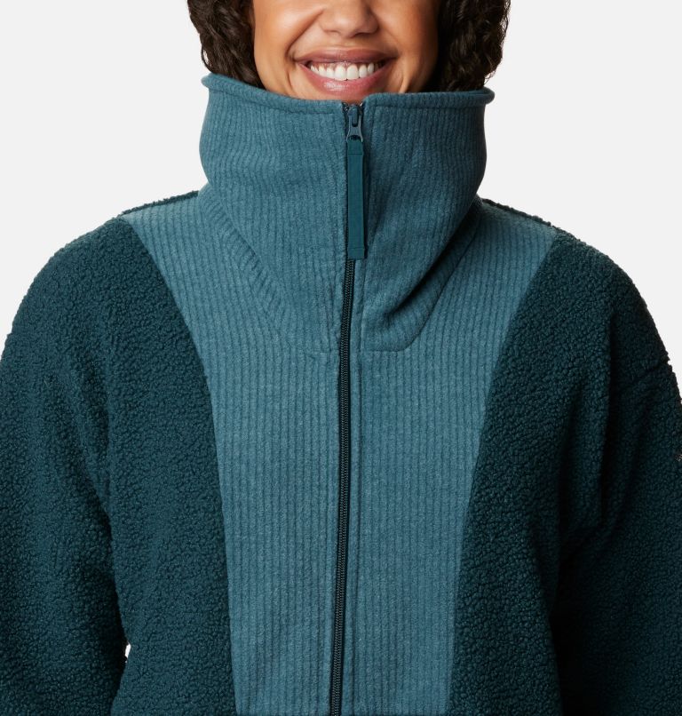 Women's Boundless Trek Fleece Full Zip Jacket, Color: Night Wave, image 4