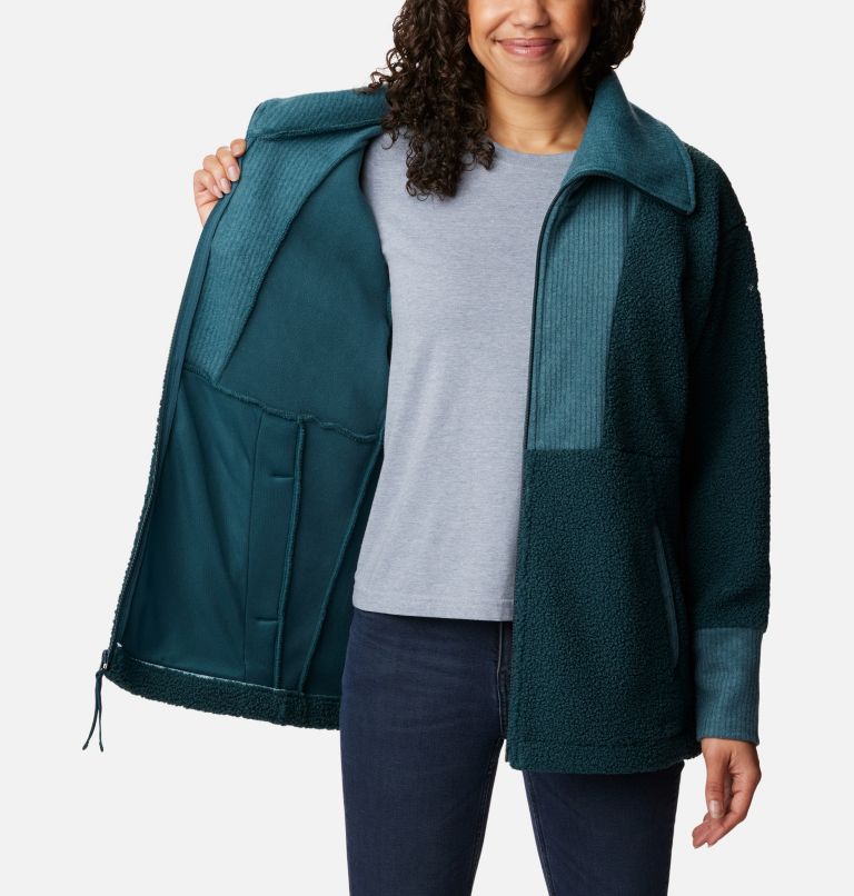 Thumbnail: Women's Boundless Trek Fleece Full Zip Jacket , Color: Night Wave, image 5