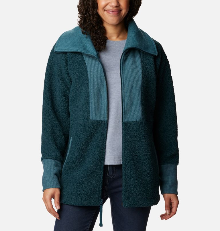 Women's Boundless Trek Fleece Full Zip Jacket, Color: Night Wave, image 6