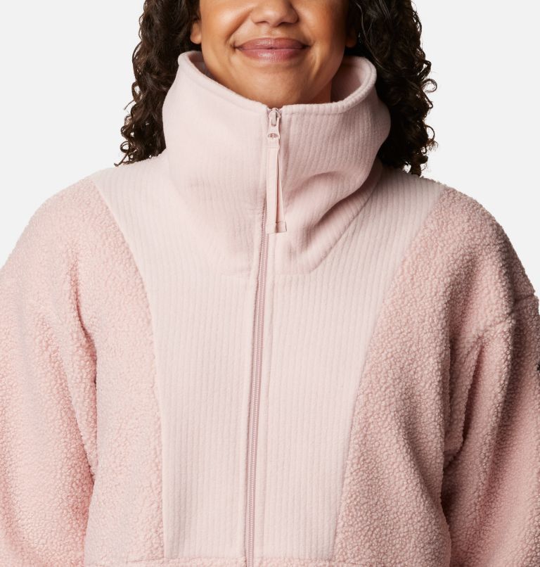 Women's Boundless Trek Fleece Full Zip Jacket, Color: Dusty Pink, image 4