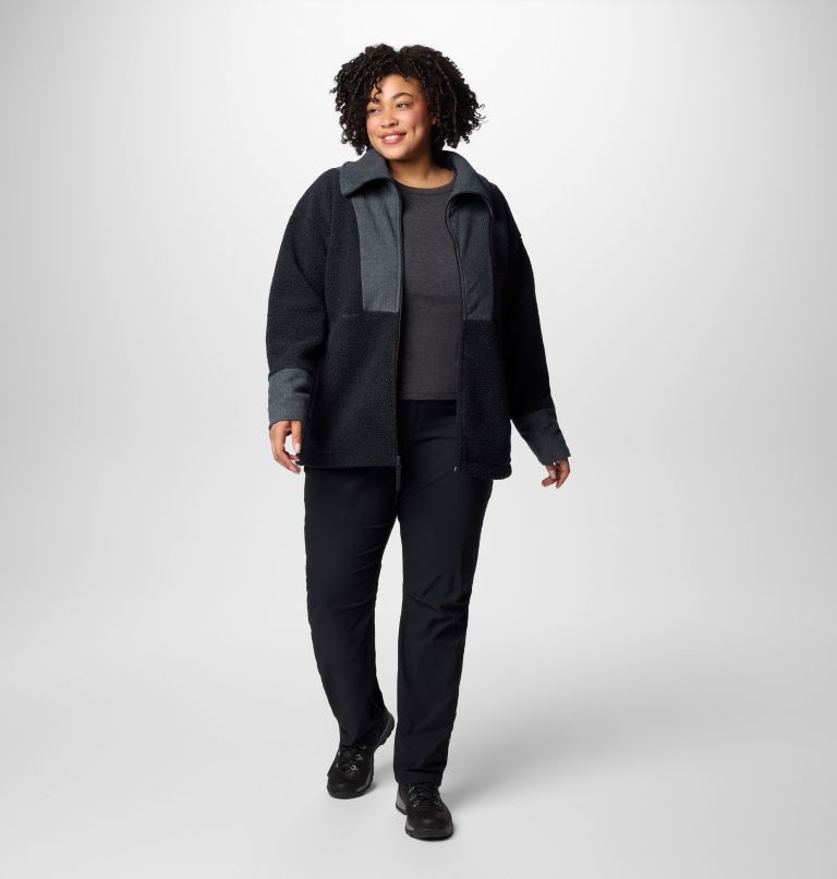 Women's Boundless Trek Fleece Full Zip Jacket - Plus Size, Color: Black, image 3