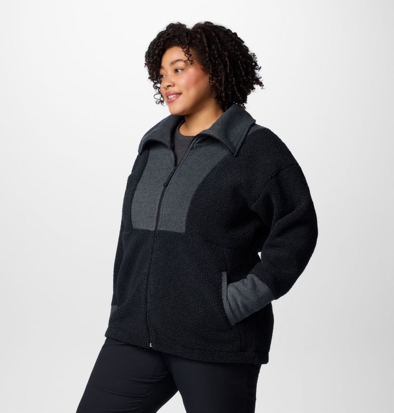 Women's Boundless Trek Fleece Full Zip Jacket - Plus Size, Color: Black, image 4