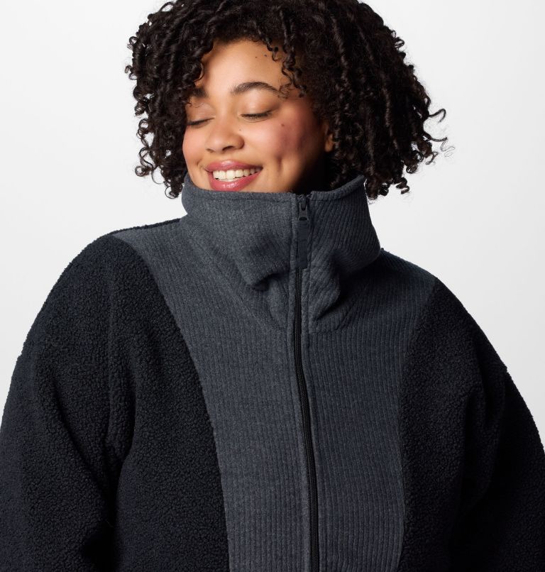 Women's Boundless Trek Fleece Full Zip Jacket - Plus Size, Color: Black, image 5