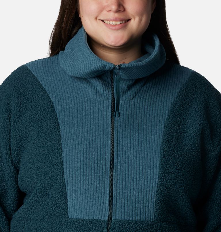 Thumbnail: Women's Boundless Trek Fleece Full Zip Jacket - Plus Size, Color: Night Wave, image 4