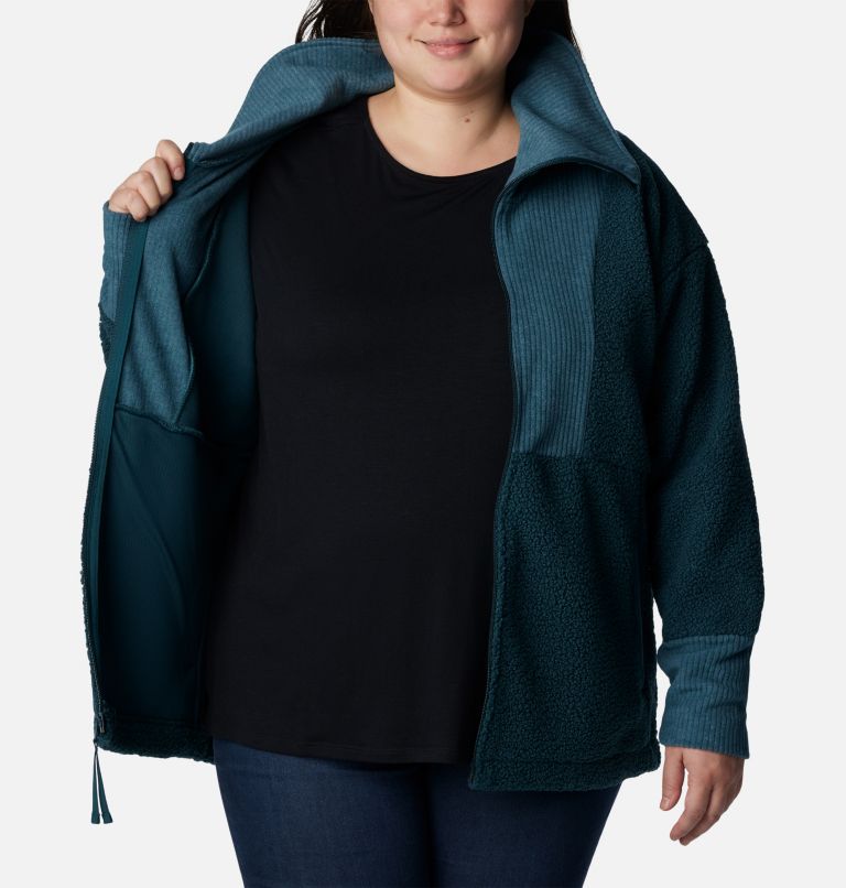 Women's Boundless Trek Fleece Full Zip Jacket - Plus Size, Color: Night Wave, image 5