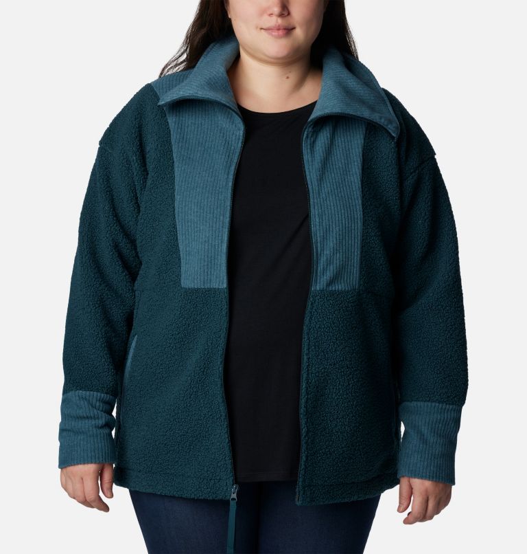 Women's Boundless Trek Fleece Full Zip Jacket - Plus Size, Color: Night Wave, image 6