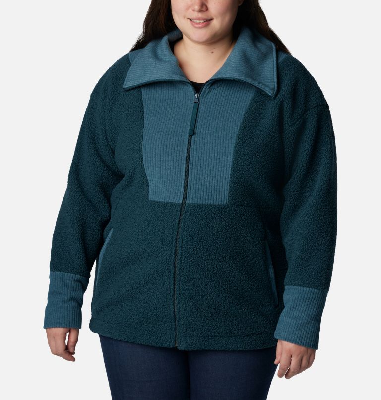 Thumbnail: Women's Boundless Trek Fleece Full Zip Jacket - Plus Size, Color: Night Wave, image 1