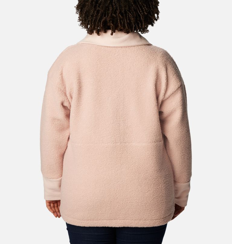 Thumbnail: Manteau en laine polaire à fermeture éclair Boundless Trek pour femmes – Grandes tailles, Color: Dusty Pink, image 2
