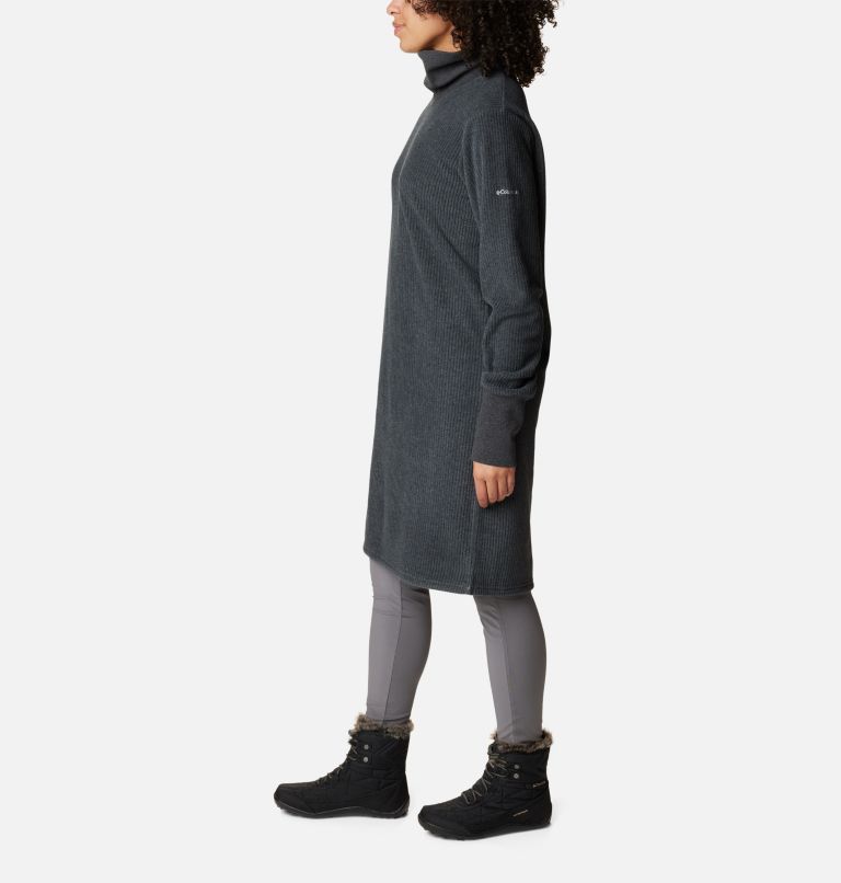 Women's Boundless Trek Fleece Dress, Color: Black, image 3