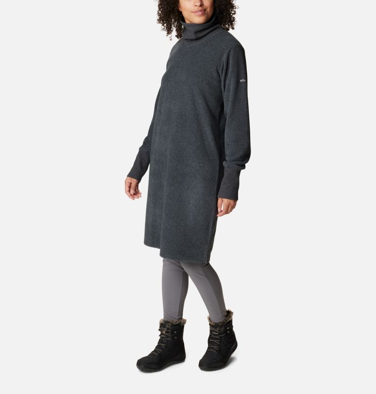Women's Boundless Trek Fleece Dress, Color: Black, image 5