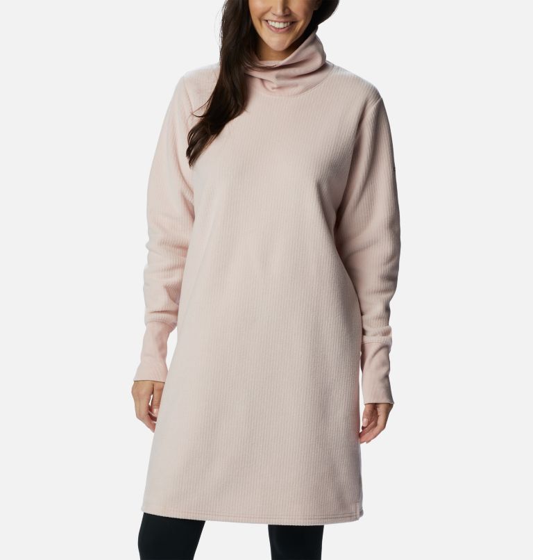 Thumbnail: Women's Boundless Trek Fleece Dress, Color: Dusty Pink, image 1