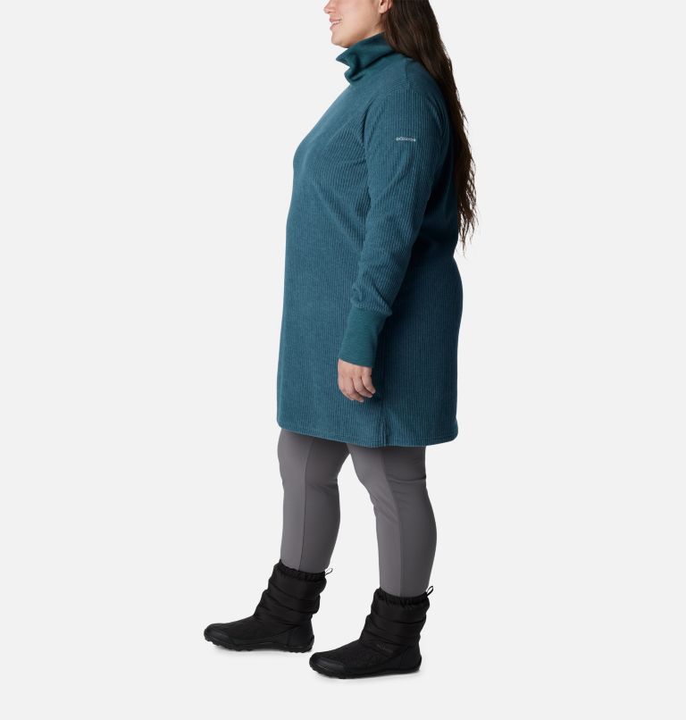 Thumbnail: Women's Boundless Trek Fleece Dress - Plus Size, Color: Night Wave, image 3