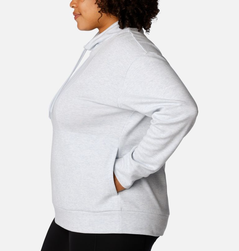 Thumbnail: Women's Calico Basin Pullover - Plus Size, Color: Cirrus Grey Heather, image 3
