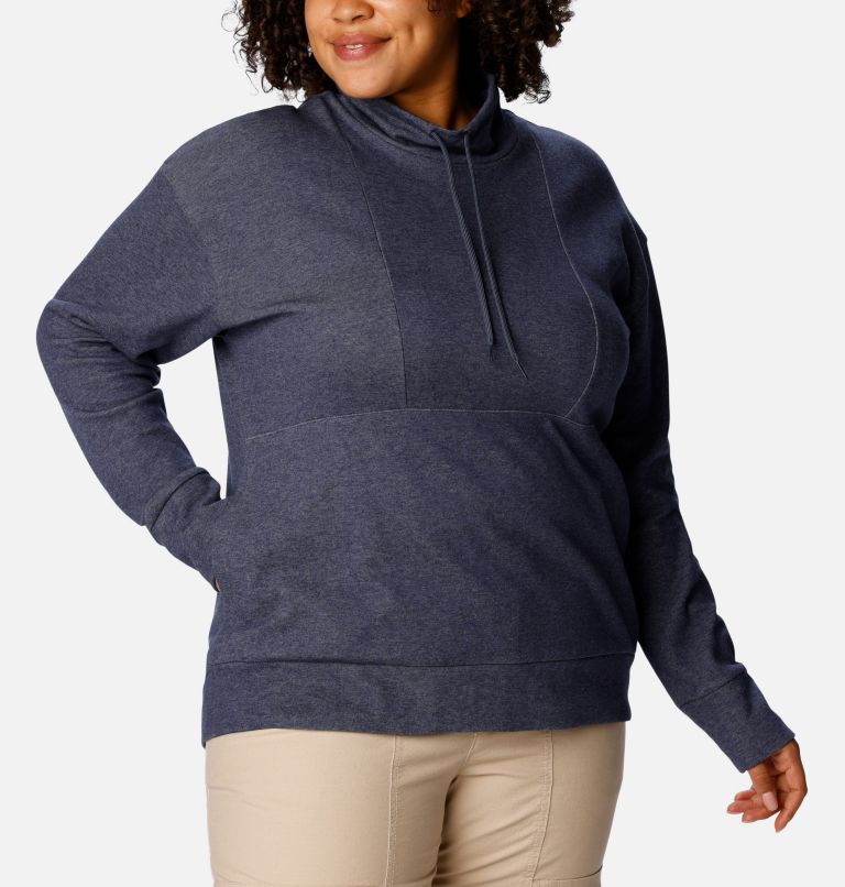 Women's Calico Basin Pullover - Plus Size, Color: Nocturnal Heather, image 5