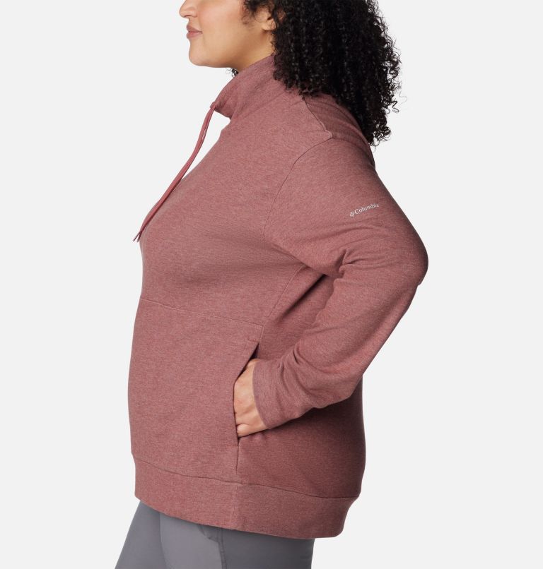 Thumbnail: Women's Calico Basin Pullover - Plus Size, Color: Beetroot Heather, image 3
