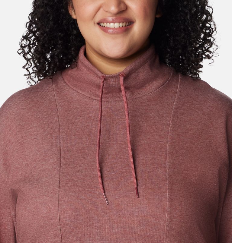 Women's Calico Basin Pullover - Plus Size, Color: Beetroot Heather, image 4