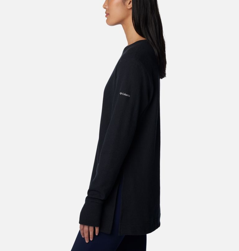 Women's Holly Hideaway Waffle Tunic, Color: Black, image 3