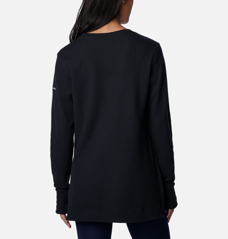 Women's Holly Hideaway Waffle Tunic, Color: Black, image 2