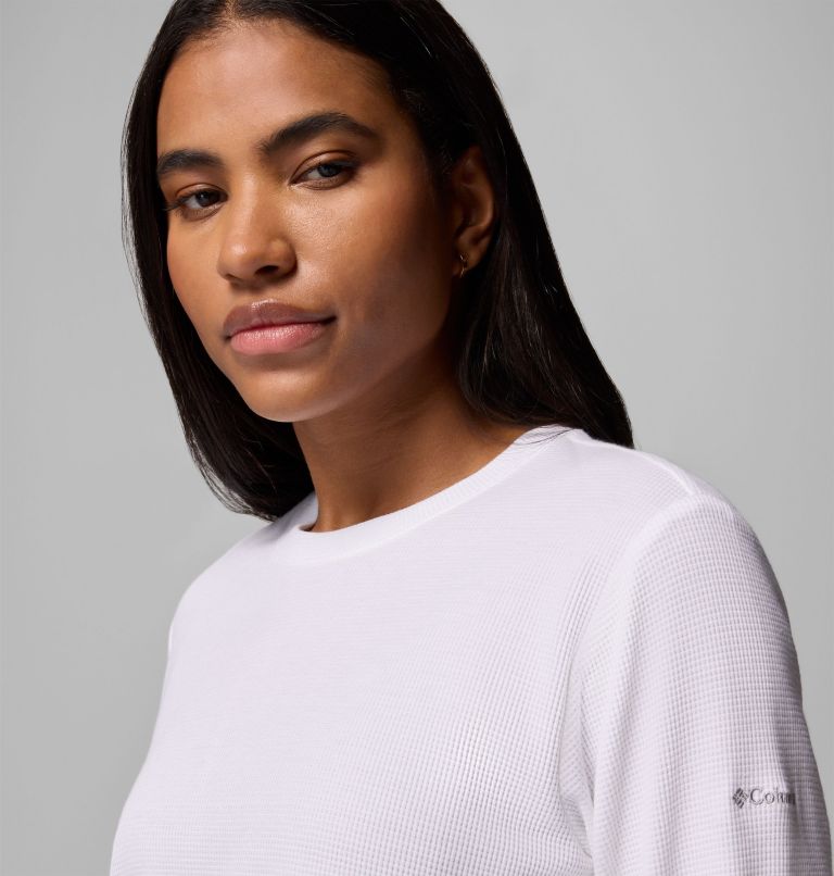 Women's Holly Hideaway Waffle Tunic, Color: White, image 5