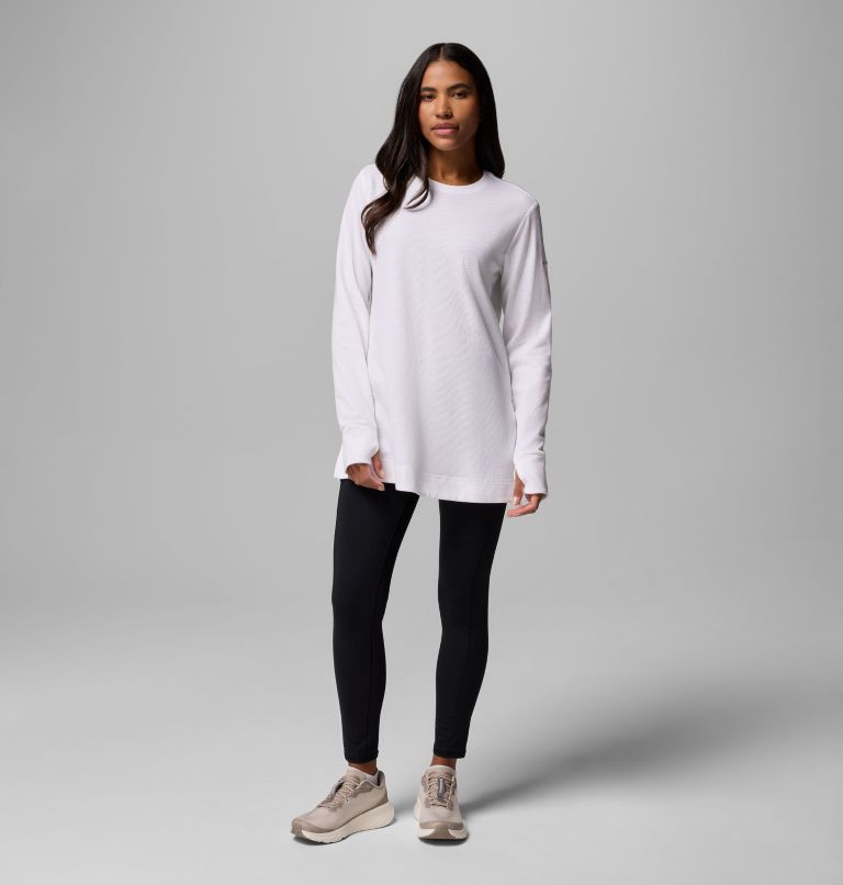 Women's Holly Hideaway Waffle Tunic, Color: White, image 2