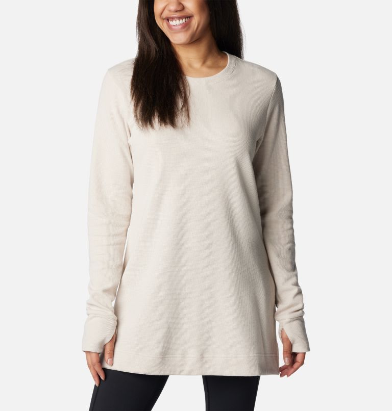 Women's Holly Hideaway Waffle Tunic, Color: Dark Stone, image 1