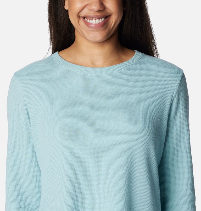 Women's Holly Hideaway Waffle Tunic, Color: Aqua Haze, image 4