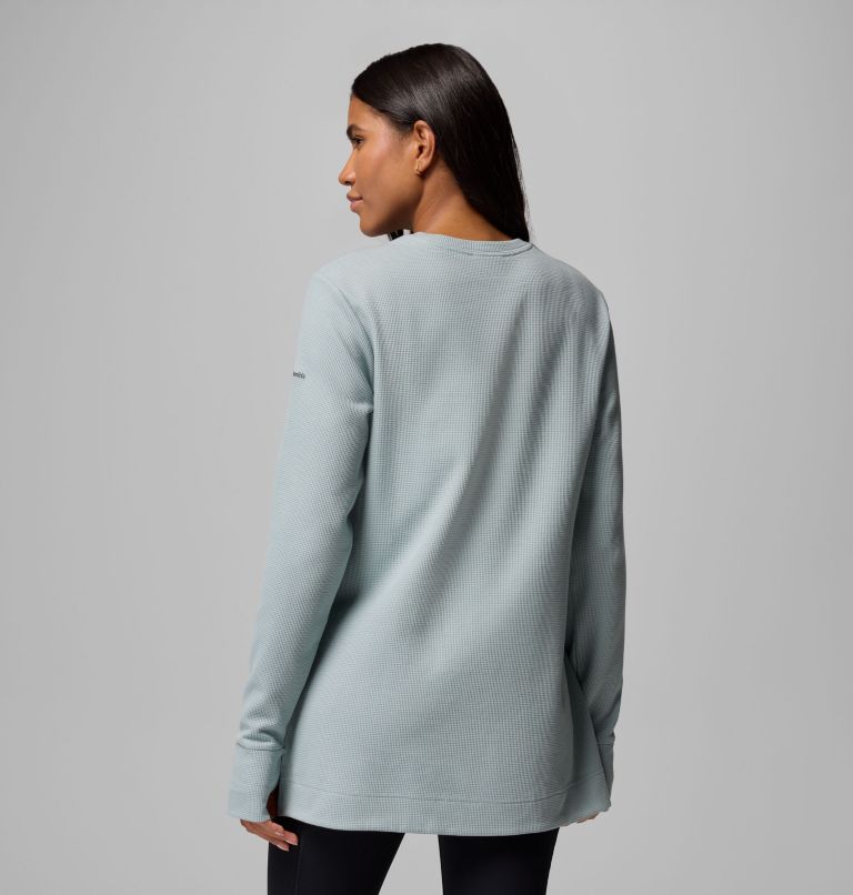 Women's Holly Hideaway Waffle Tunic, Color: Crushed Blue, image 3