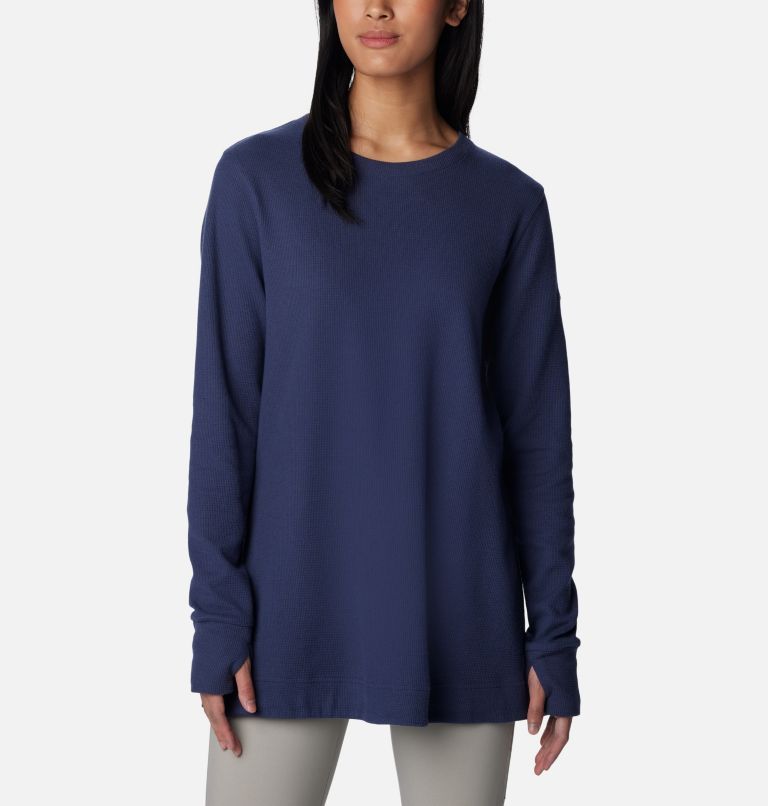 Women's Holly Hideaway Waffle Tunic, Color: Nocturnal, image 1