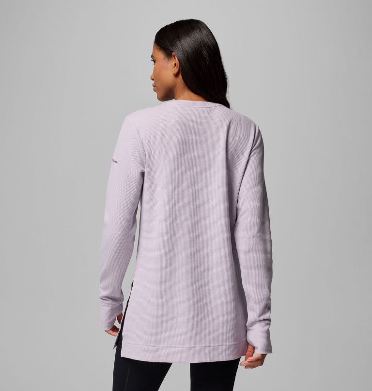 Women's Holly Hideaway Waffle Tunic, Color: Lavender Pearl, image 3