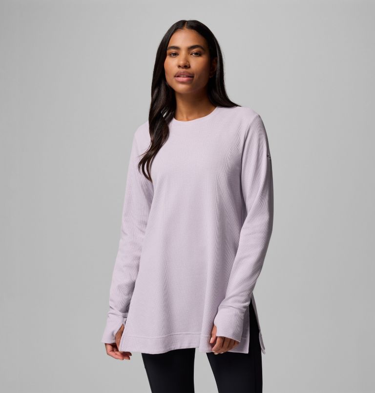 Women's Holly Hideaway Waffle Tunic, Color: Lavender Pearl, image 1