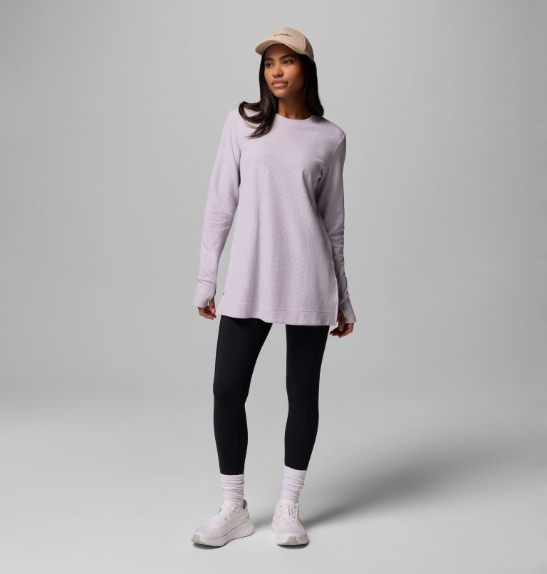 Women's Holly Hideaway Waffle Tunic, Color: Lavender Pearl, image 2