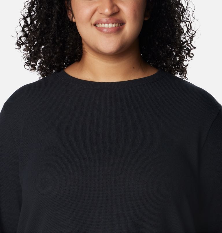 Women's Holly Hideaway Waffle Tunic - Plus Size, Color: Black, image 4