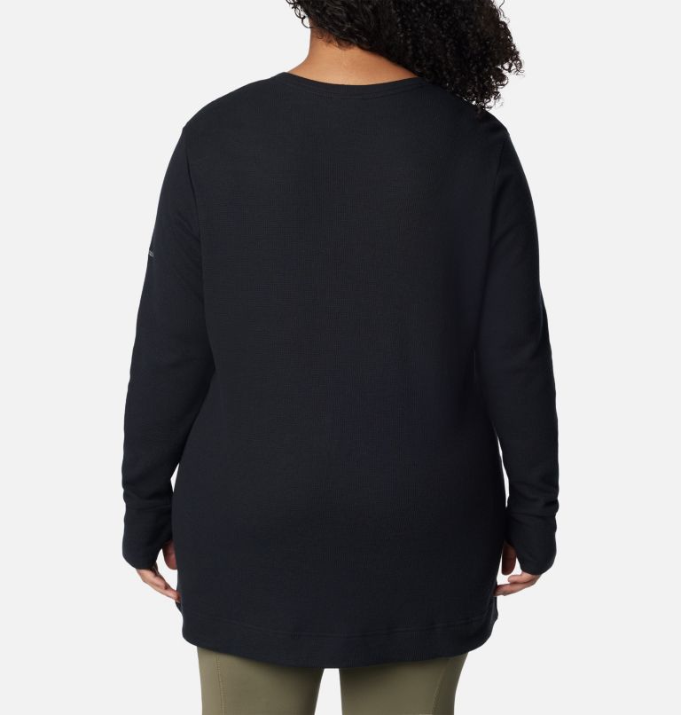 Women's Holly Hideaway Waffle Tunic - Plus Size, Color: Black, image 2