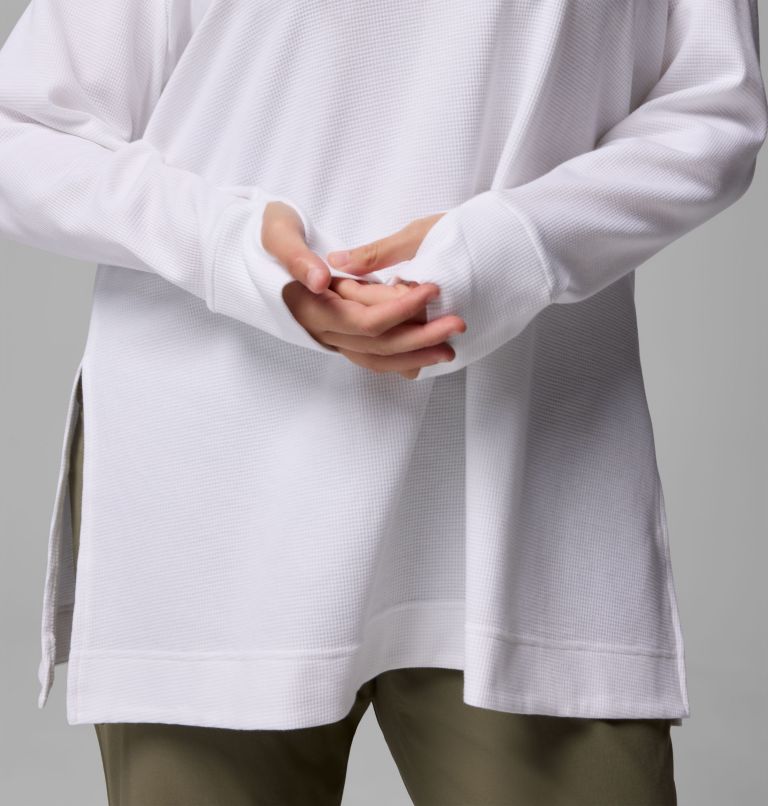 Women's Holly Hideaway Waffle Tunic - Plus Size, Color: White, image 6