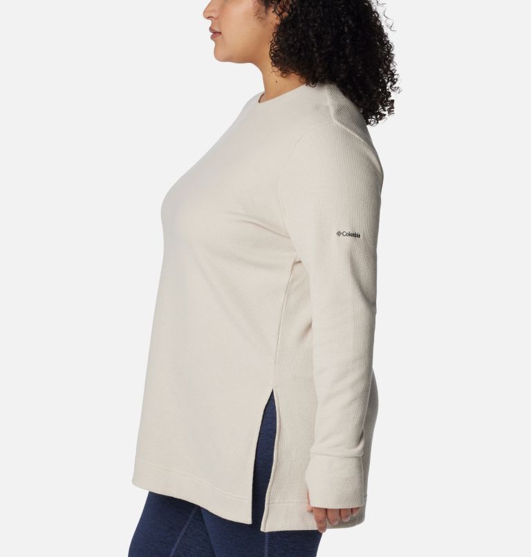 Women's Holly Hideaway Waffle Tunic - Plus Size, Color: Dark Stone, image 3