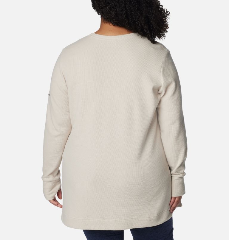 Women's Holly Hideaway Waffle Tunic - Plus Size, Color: Dark Stone, image 2