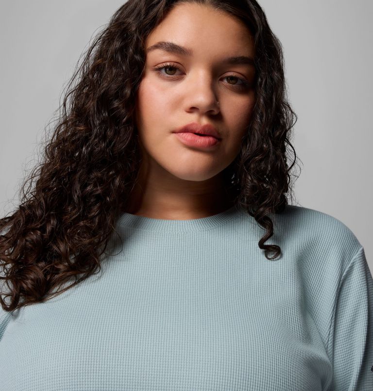 Women's Holly Hideaway Waffle Tunic - Plus Size, Color: Crushed Blue, image 5