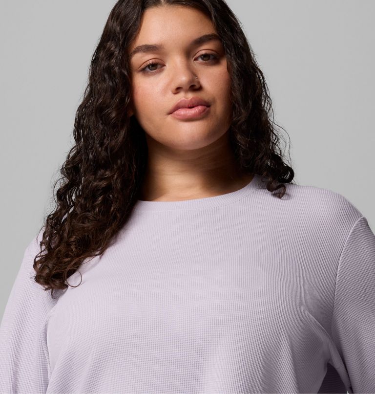 Women's Holly Hideaway Waffle Tunic - Plus Size, Color: Lavender Pearl, image 5