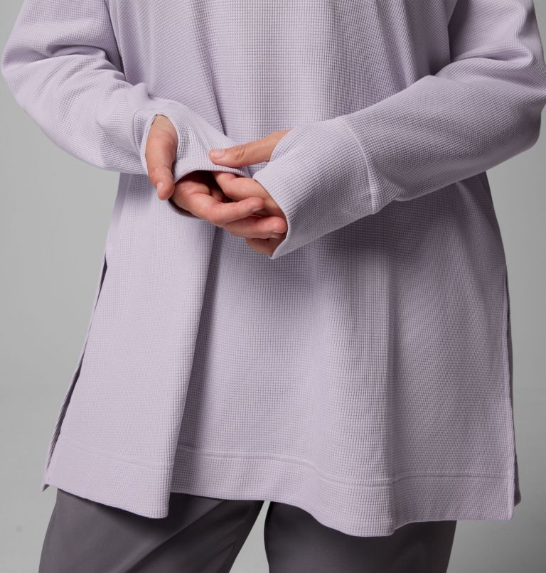 Women's Holly Hideaway Waffle Tunic - Plus Size, Color: Lavender Pearl, image 6