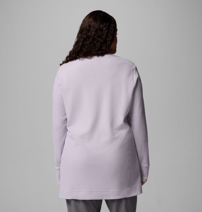 Women's Holly Hideaway Waffle Tunic - Plus Size, Color: Lavender Pearl, image 3