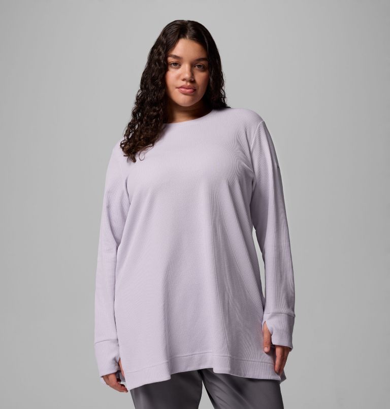 Women's Holly Hideaway Waffle Tunic - Plus Size, Color: Lavender Pearl, image 1