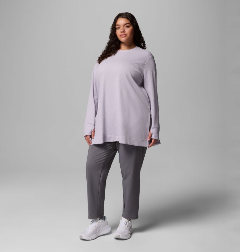Women's Holly Hideaway Waffle Tunic - Plus Size, Color: Lavender Pearl, image 2