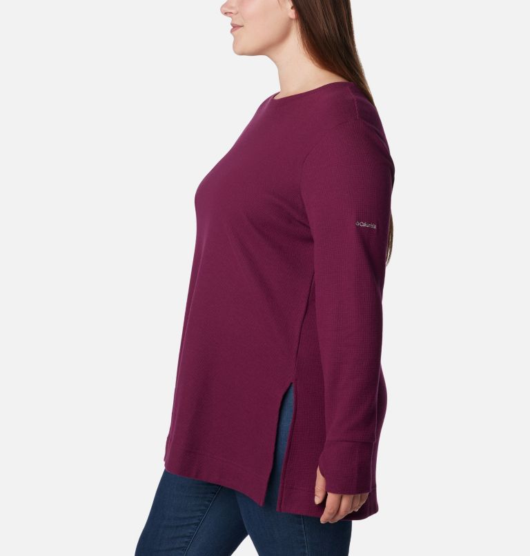 Tunique en tricot gaufré Holly Hideaway pour femmes – Grandes tailles, Color: Marionberry, image 3