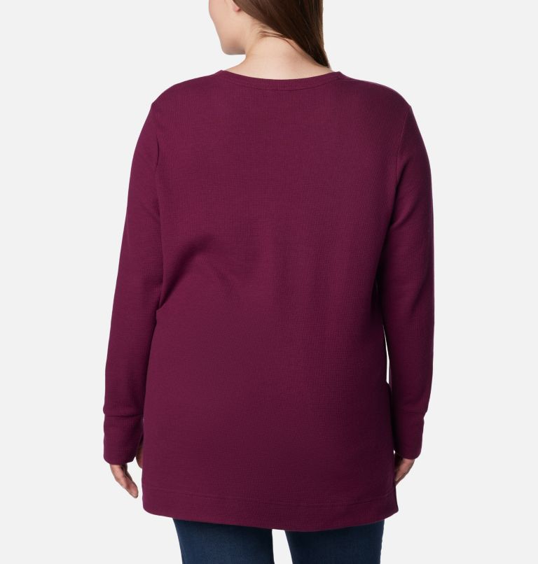 Tunique en tricot gaufré Holly Hideaway pour femmes – Grandes tailles, Color: Marionberry, image 2