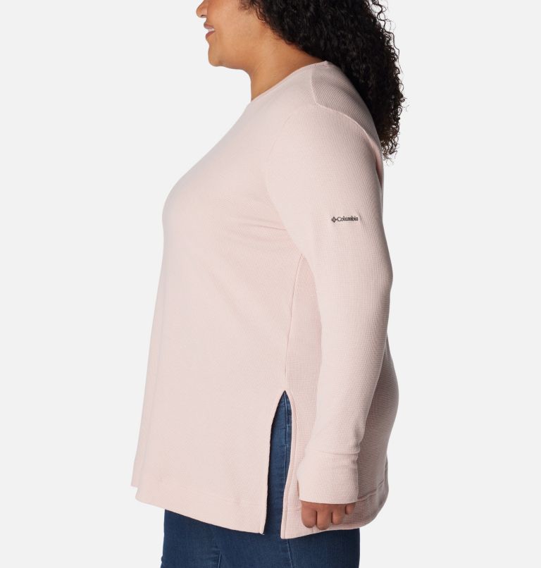 Women's Holly Hideaway Waffle Tunic - Plus Size, Color: Dusty Pink, image 3