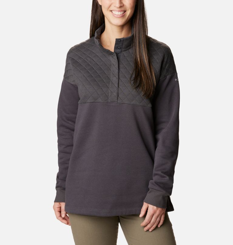 Thumbnail: Women's Hart Mountain Quilted Half Snap Pullover, Color: Shark, image 1