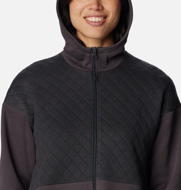 Women's Hart Mountain Quilted Hooded Full Zip, Color: Shark, image 4