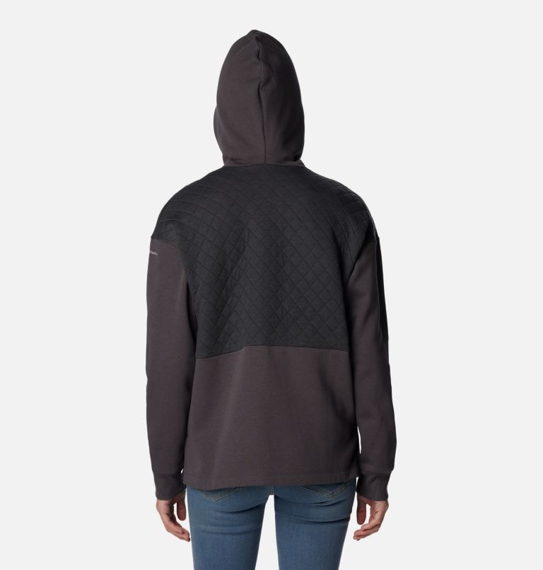 Women's Hart Mountain Quilted Hooded Full Zip, Color: Shark, image 2